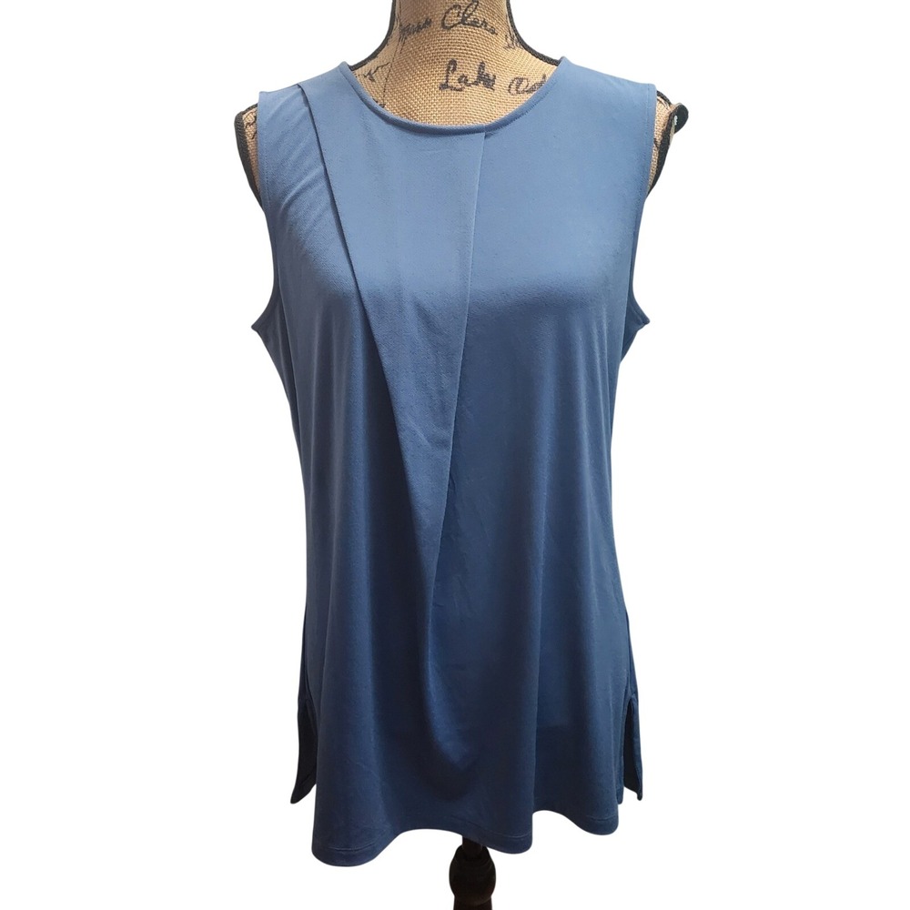 Banana Republic Blue Sleeveless V-Neck Tunic Top Size‎ L